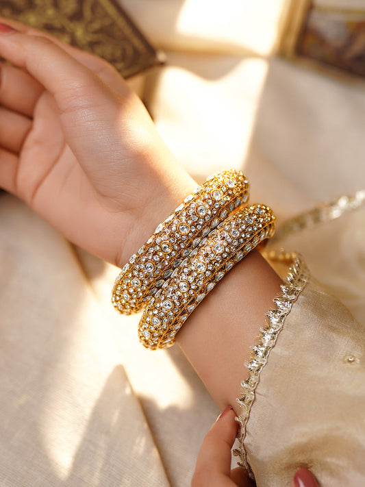 Wedding Glow Traditional Kundan Bangles 2.8 - Large