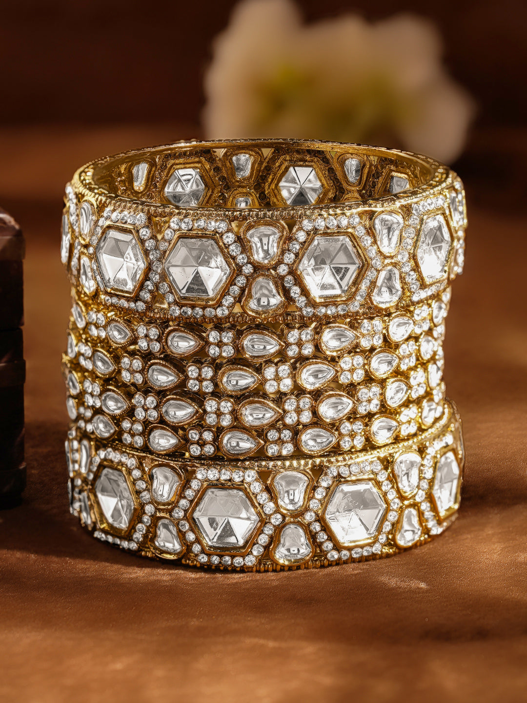 Wedding Luxe Kundan Bangles Set 2.8 - Large