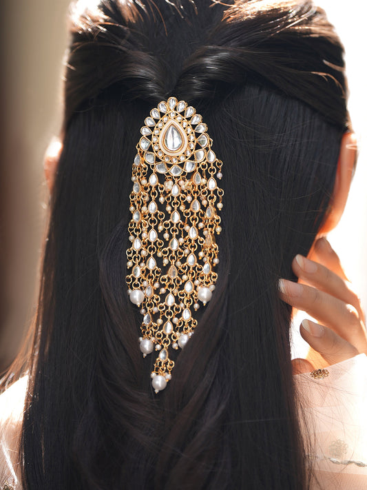 Tradition Touch Kundan Hair Brooch フリーサイズ