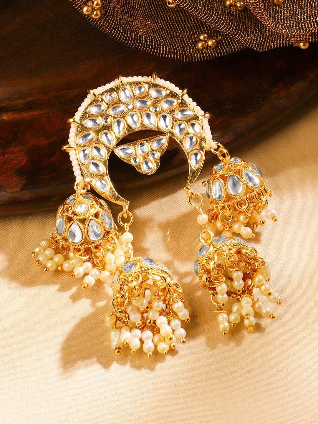 Opulent Kundan Hair Brooch フリーサイズ