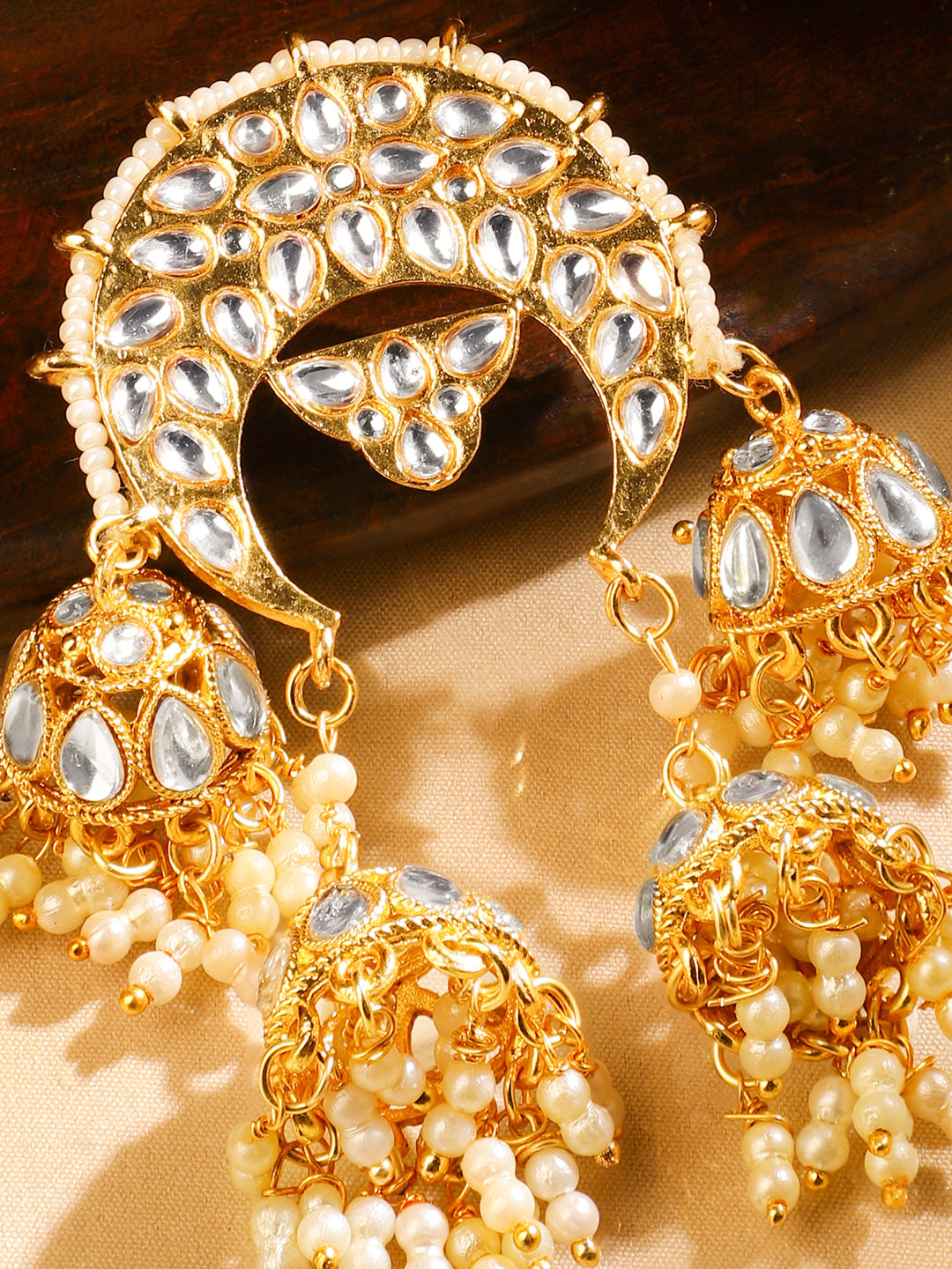 Opulent Kundan Hair Brooch フリーサイズ
