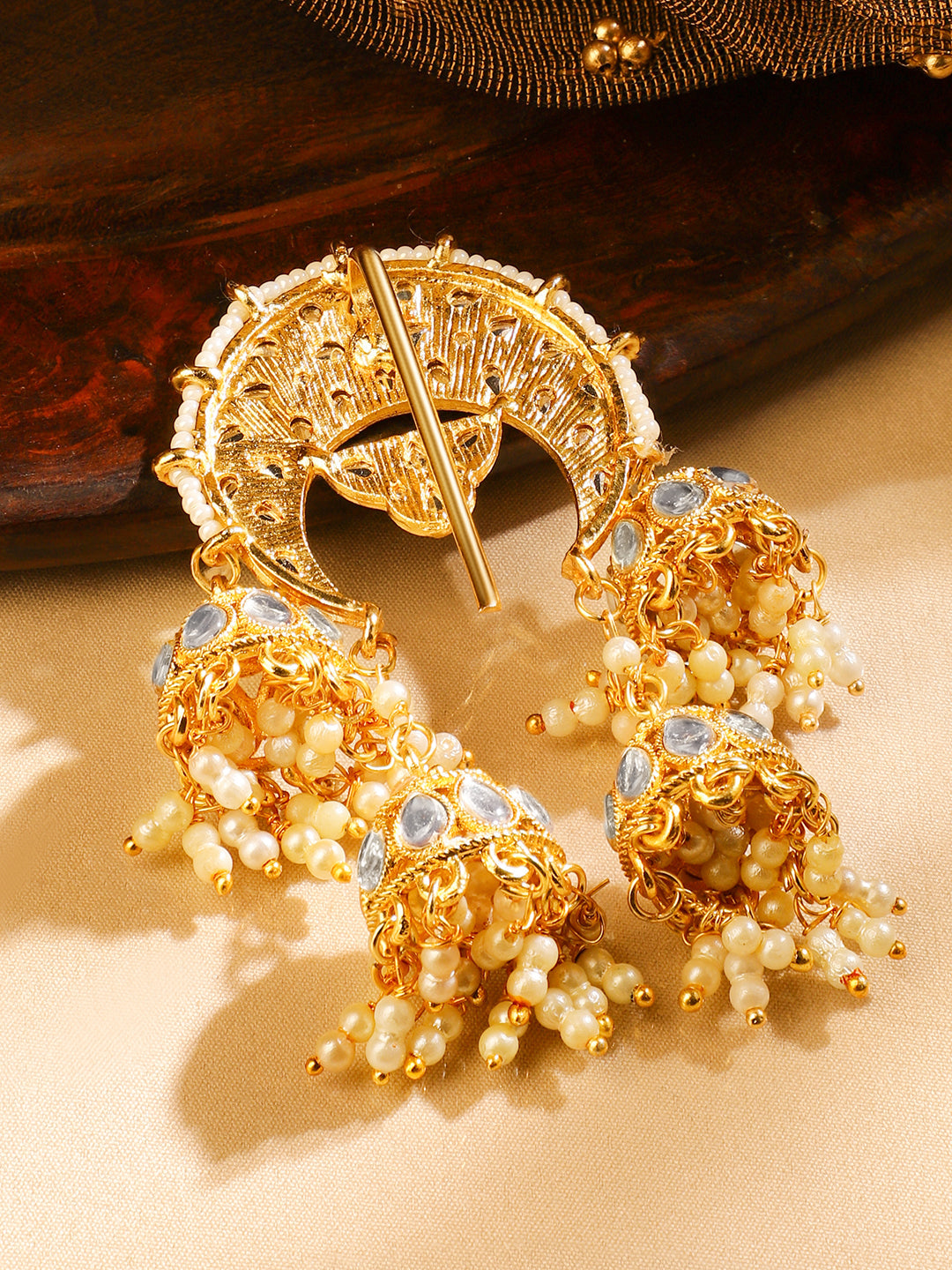 Opulent Kundan Hair Brooch フリーサイズ