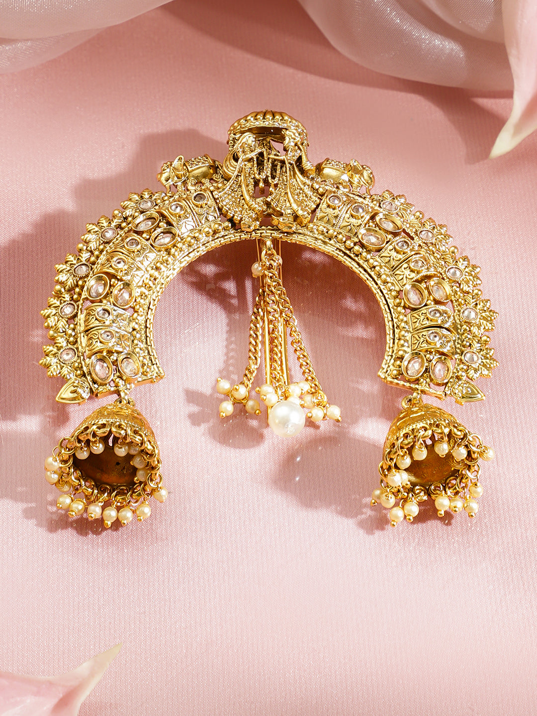 Royal Kundan Bridal Hair Accessory フリーサイズ
