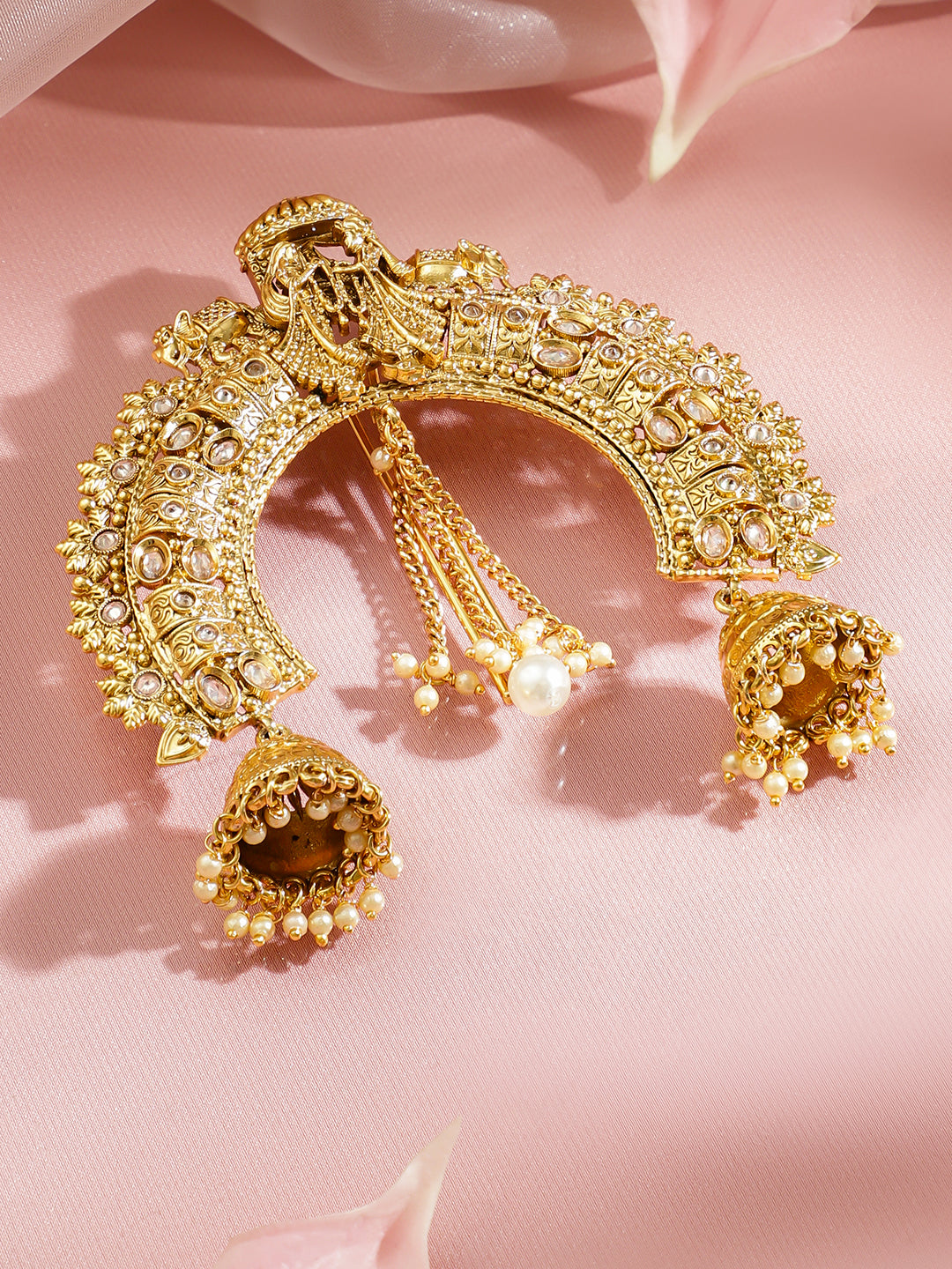 Royal Kundan Bridal Hair Accessory フリーサイズ