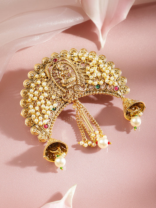 Bridal Temple Pearl Hair Accessory フリーサイズ