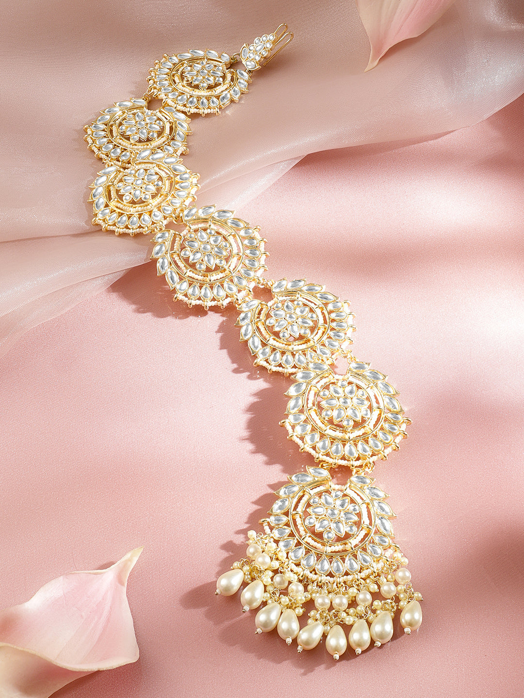 Kundan Tales Woven Through Hair Brooch フリーサイズ