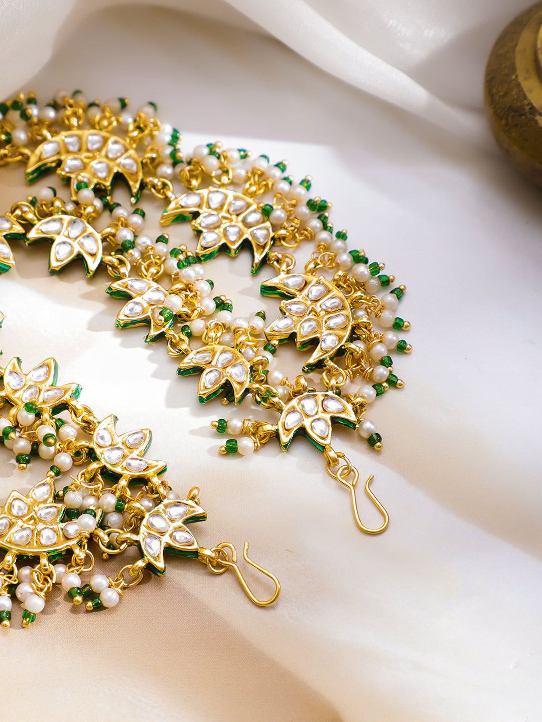 Traditional Glow Kundan Hair Brooch フリーサイズ