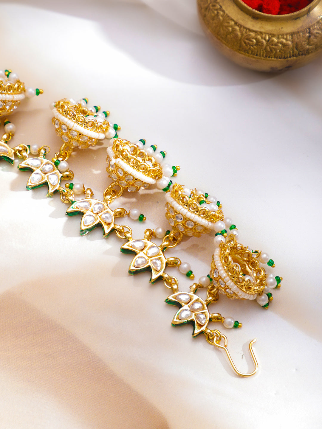 Tradition Touch Kundan Hair Brooch フリーサイズ