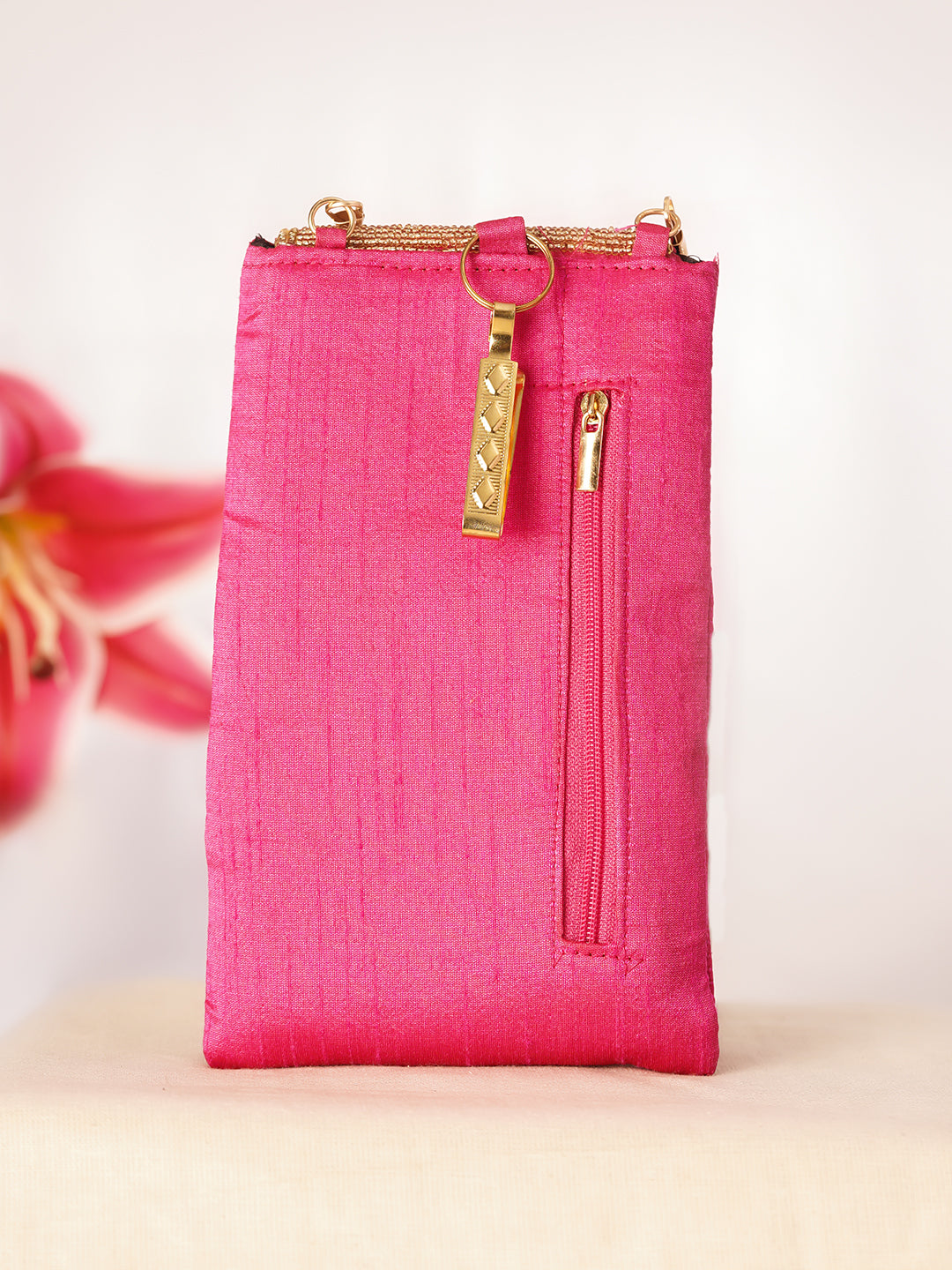 Pink Festive Statement Sling Bag フリーサイズ