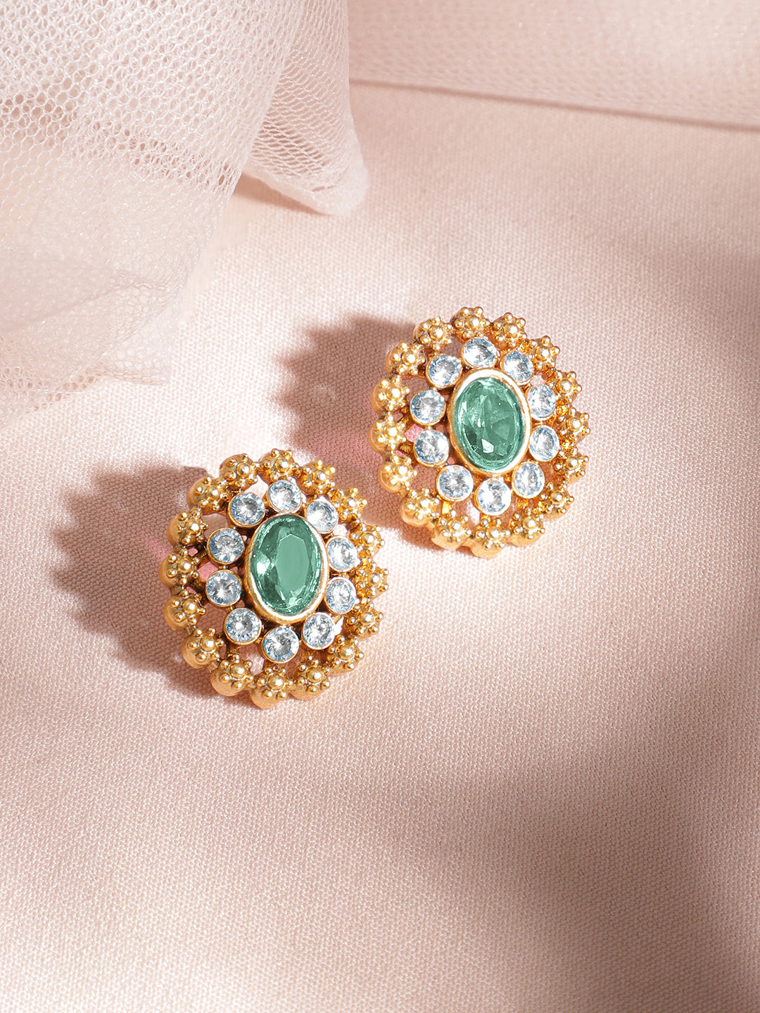 【Rubans】 American Diamond Zirconia Green Choker Set｜アメリカンダイヤモンド ジルコニア グリーン チョーカーセット｜Mint Green