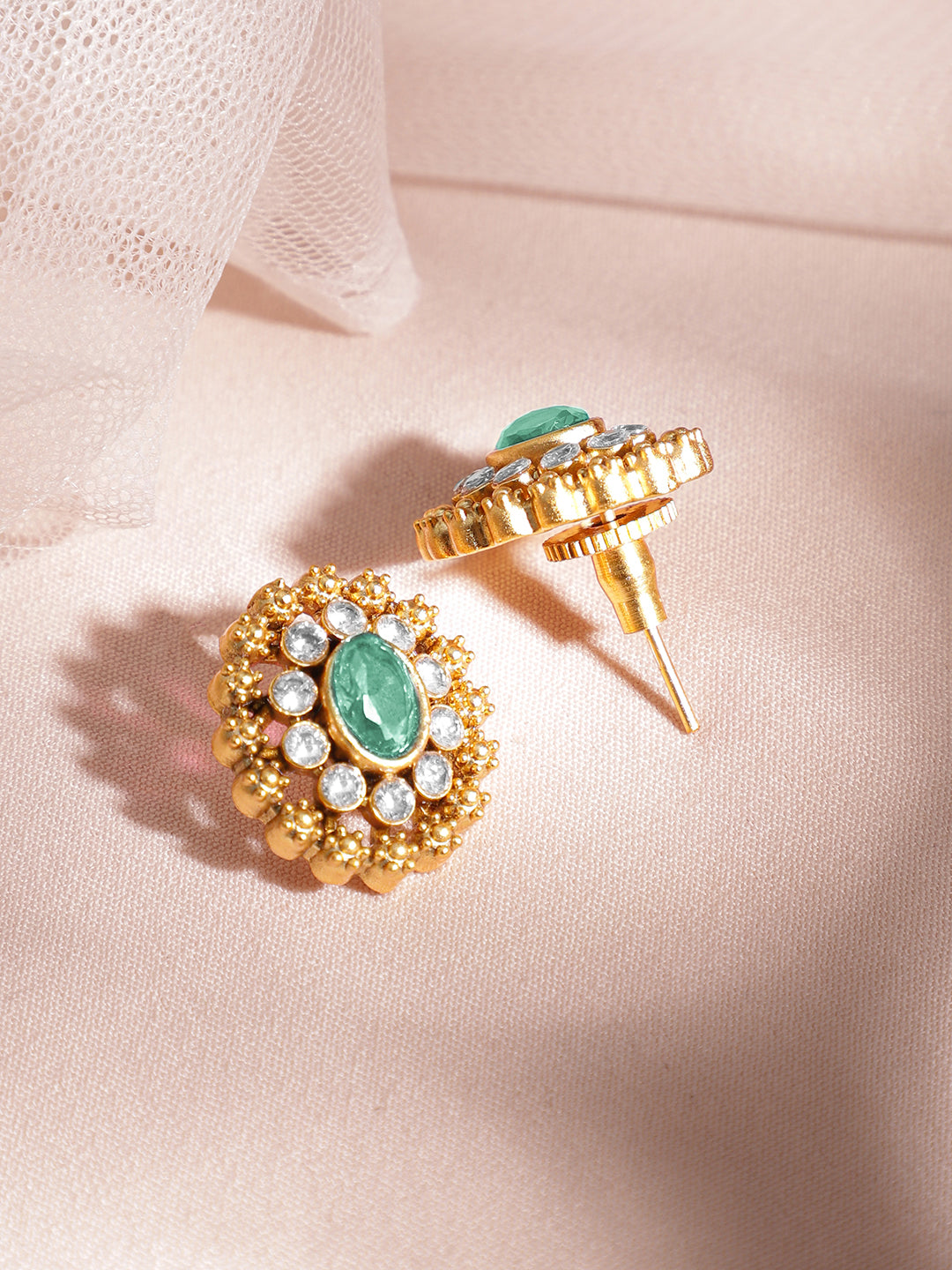 【Rubans】 American Diamond Zirconia Green Choker Set｜アメリカンダイヤモンド ジルコニア グリーン チョーカーセット｜Ruby Pink