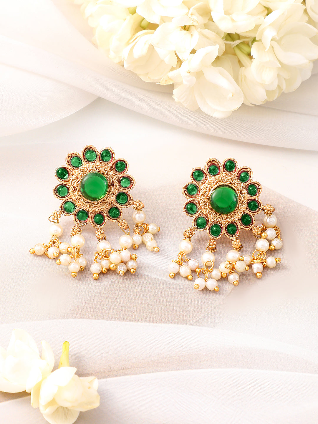 Emerald Lustre Royal Necklace Set フリーサイズ