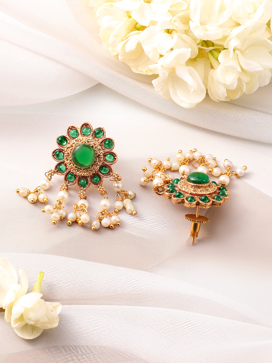 Emerald Lustre Royal Necklace Set フリーサイズ