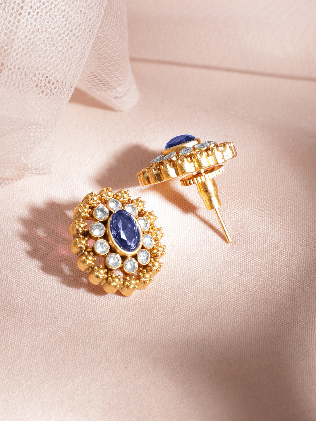 Blue Floral Gold Choker Set フリーサイズ