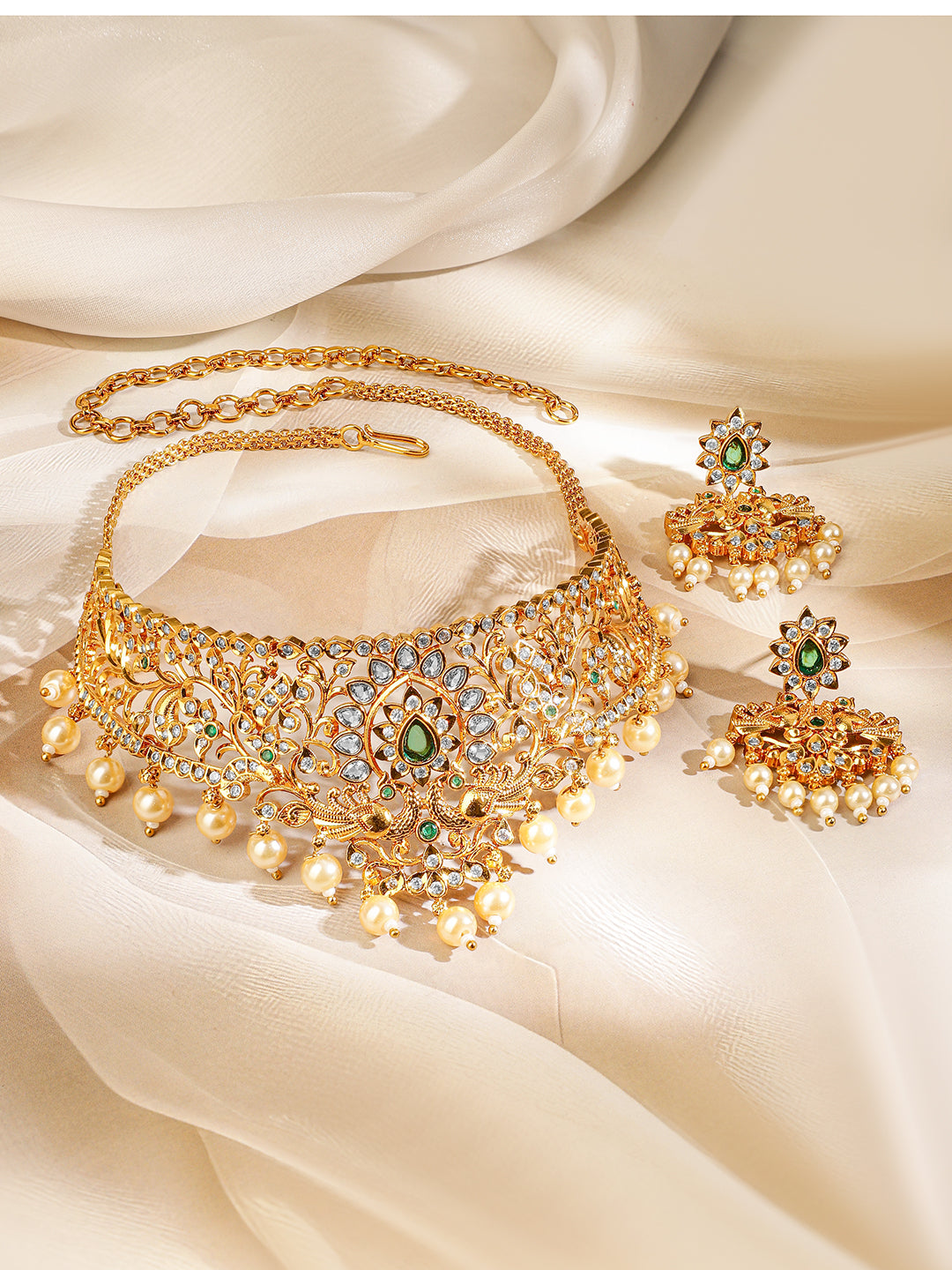 Captivating Green Choker Set フリーサイズ