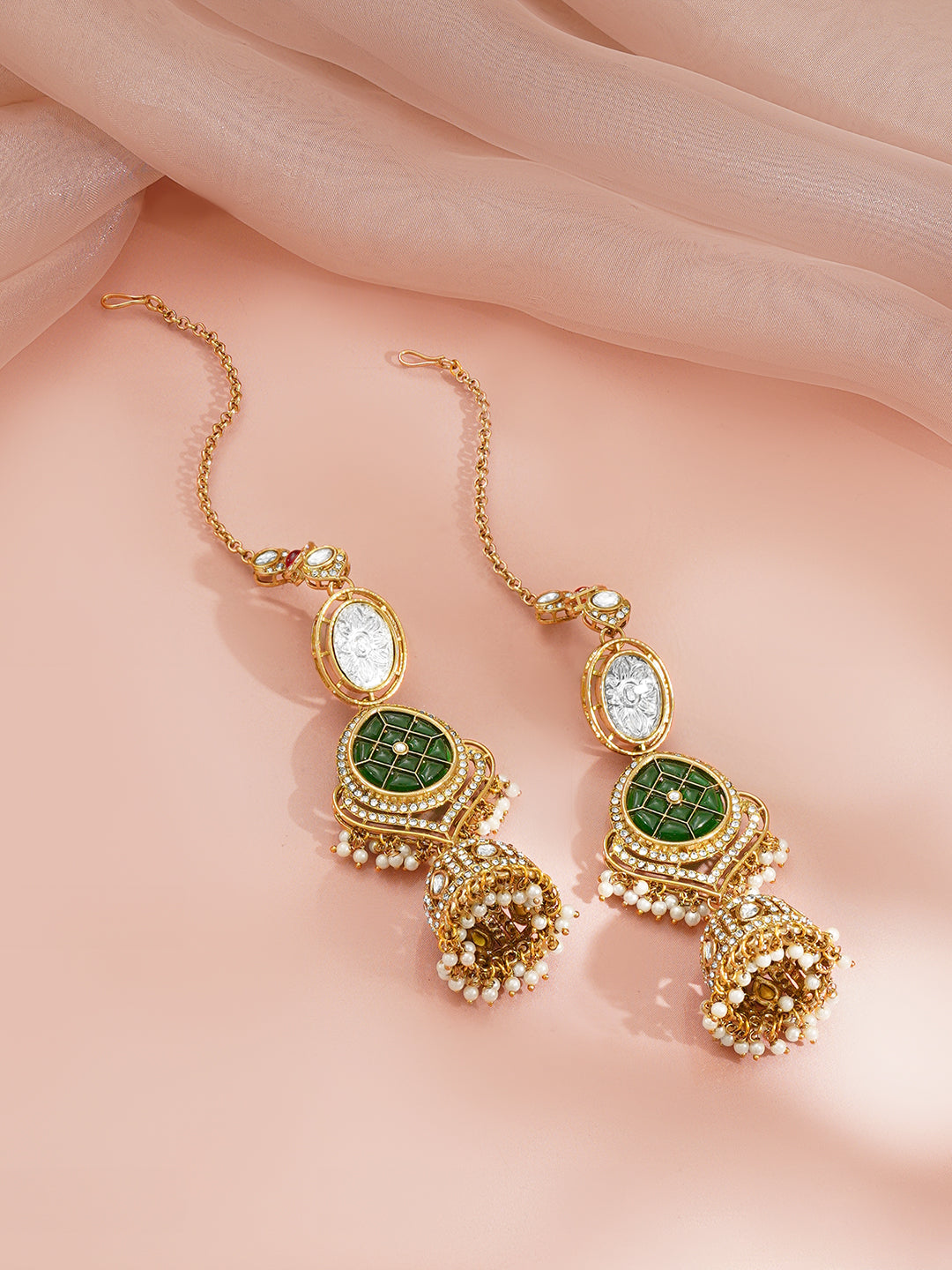 Royal Emerald Drop Bridal Statement Set フリーサイズ