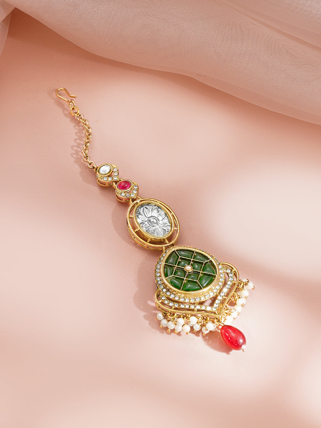 Royal Emerald Drop Bridal Statement Set フリーサイズ