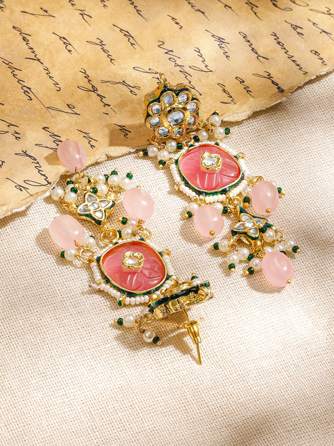 Pastel Bloom Dangle Earrings フリーサイズ