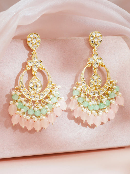 Royal Radiance in Pastels Chandbali フリーサイズ