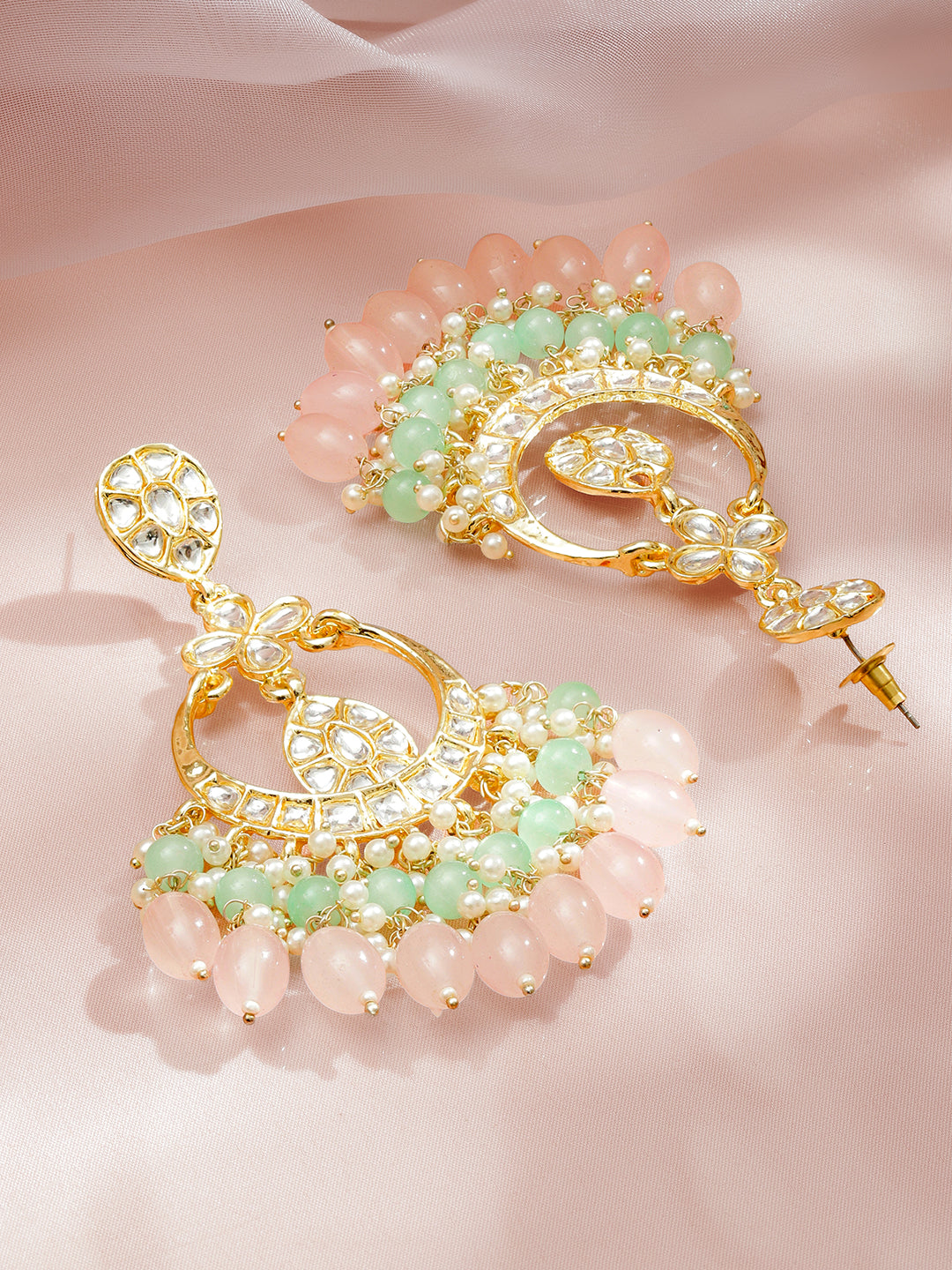 Royal Radiance in Pastels Chandbali フリーサイズ