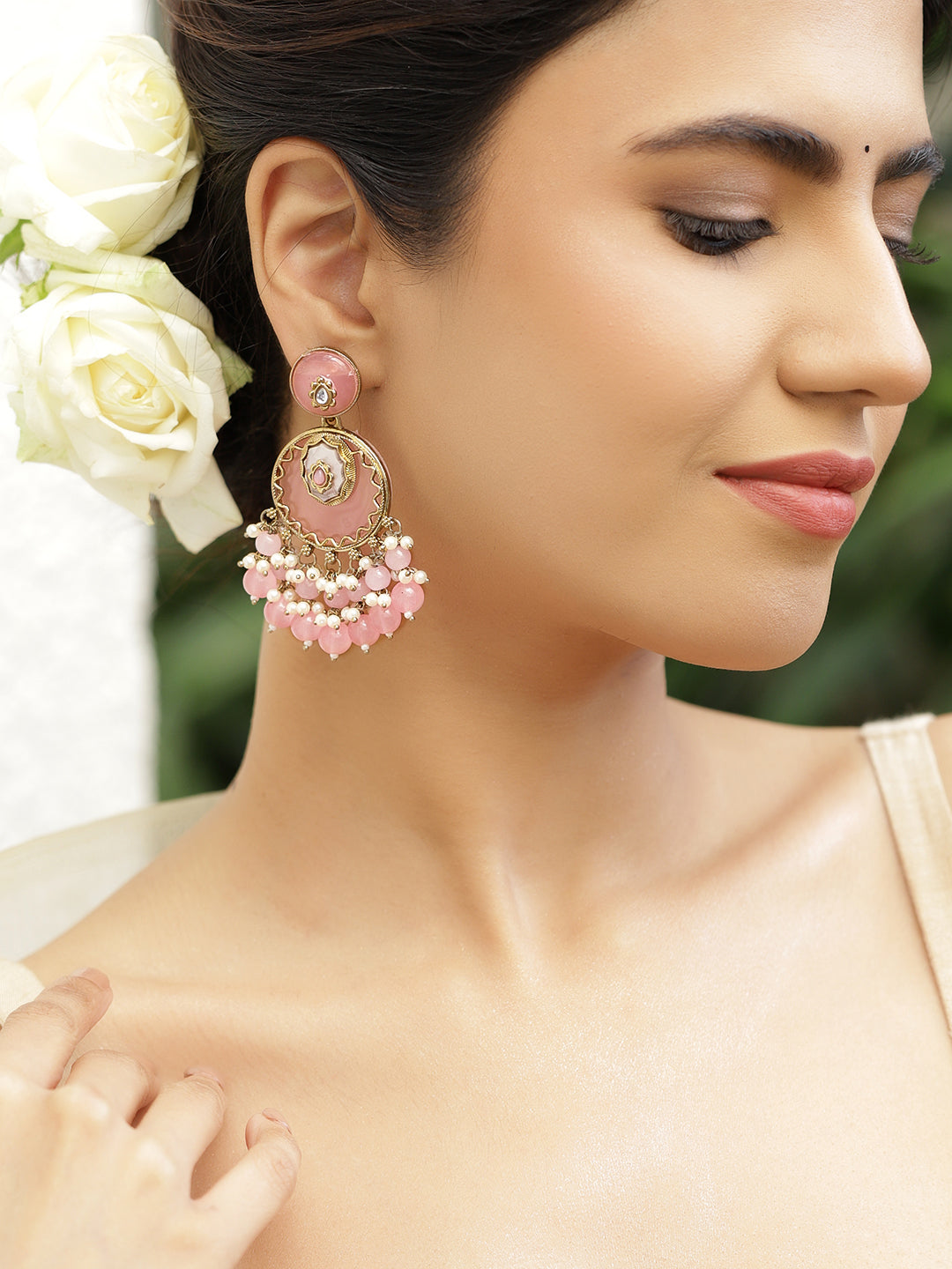 Refined Pastel Pink Dangler フリーサイズ