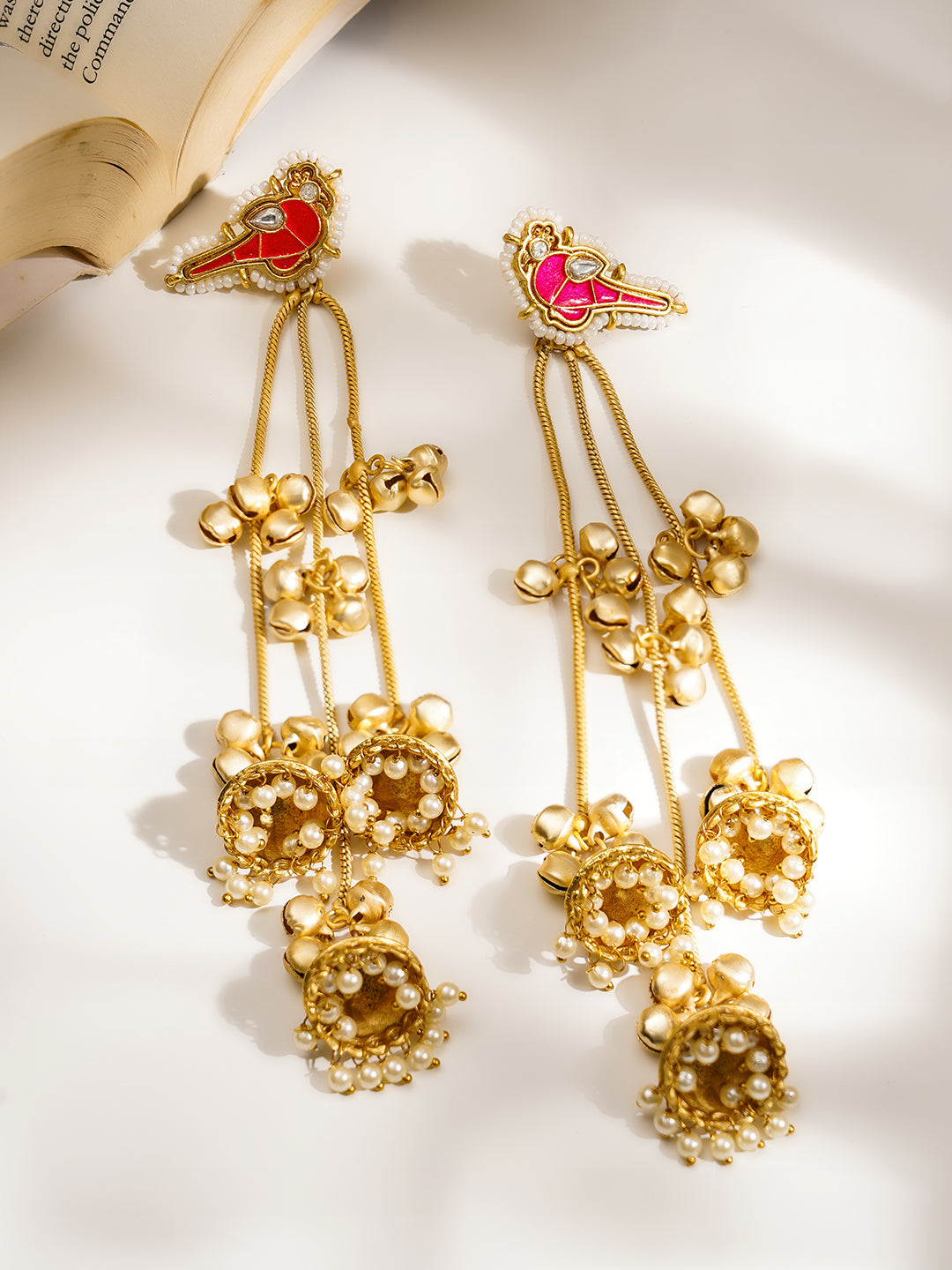 Wedding Ready Long Jhumka Dangler Earrings フリーサイズ