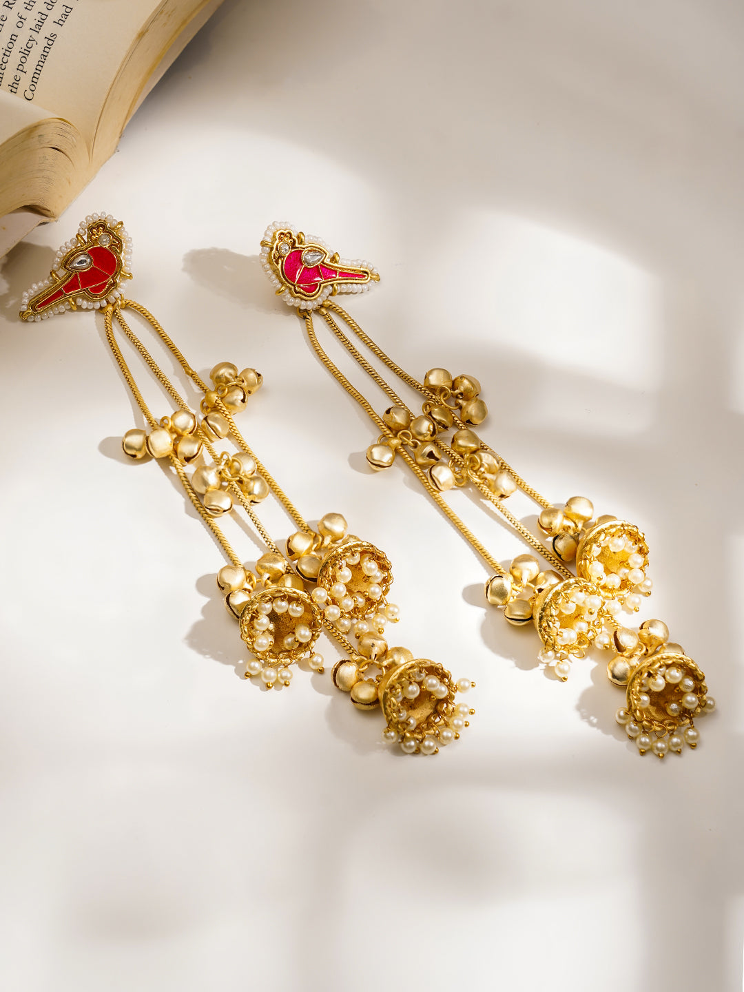 Wedding Ready Long Jhumka Dangler Earrings フリーサイズ