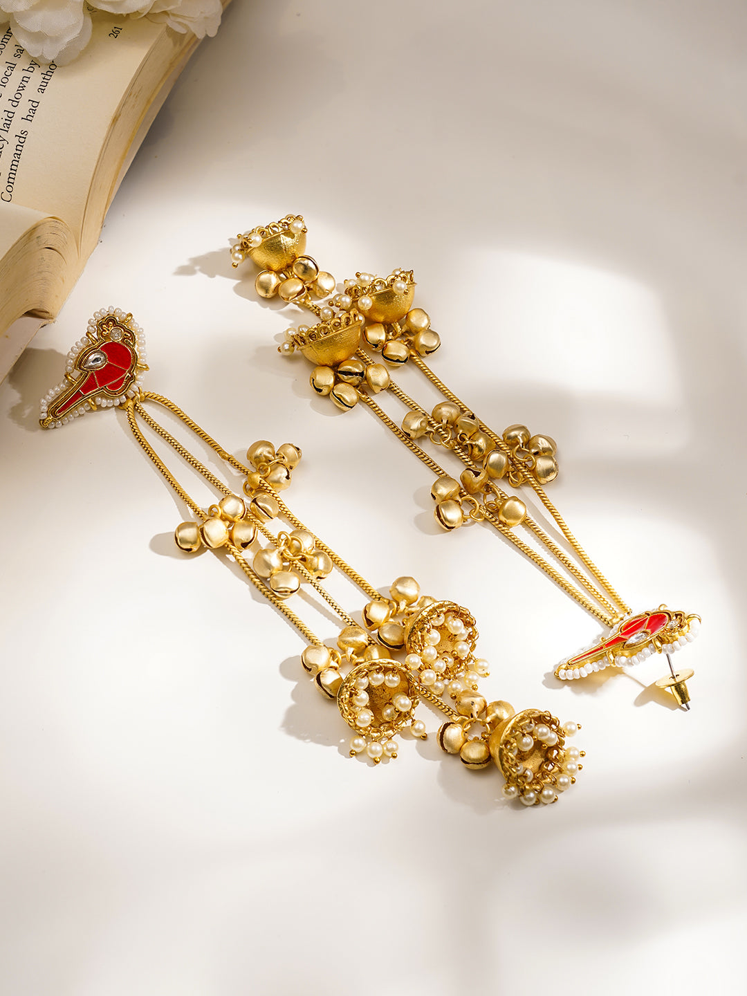 Wedding Ready Long Jhumka Dangler Earrings フリーサイズ