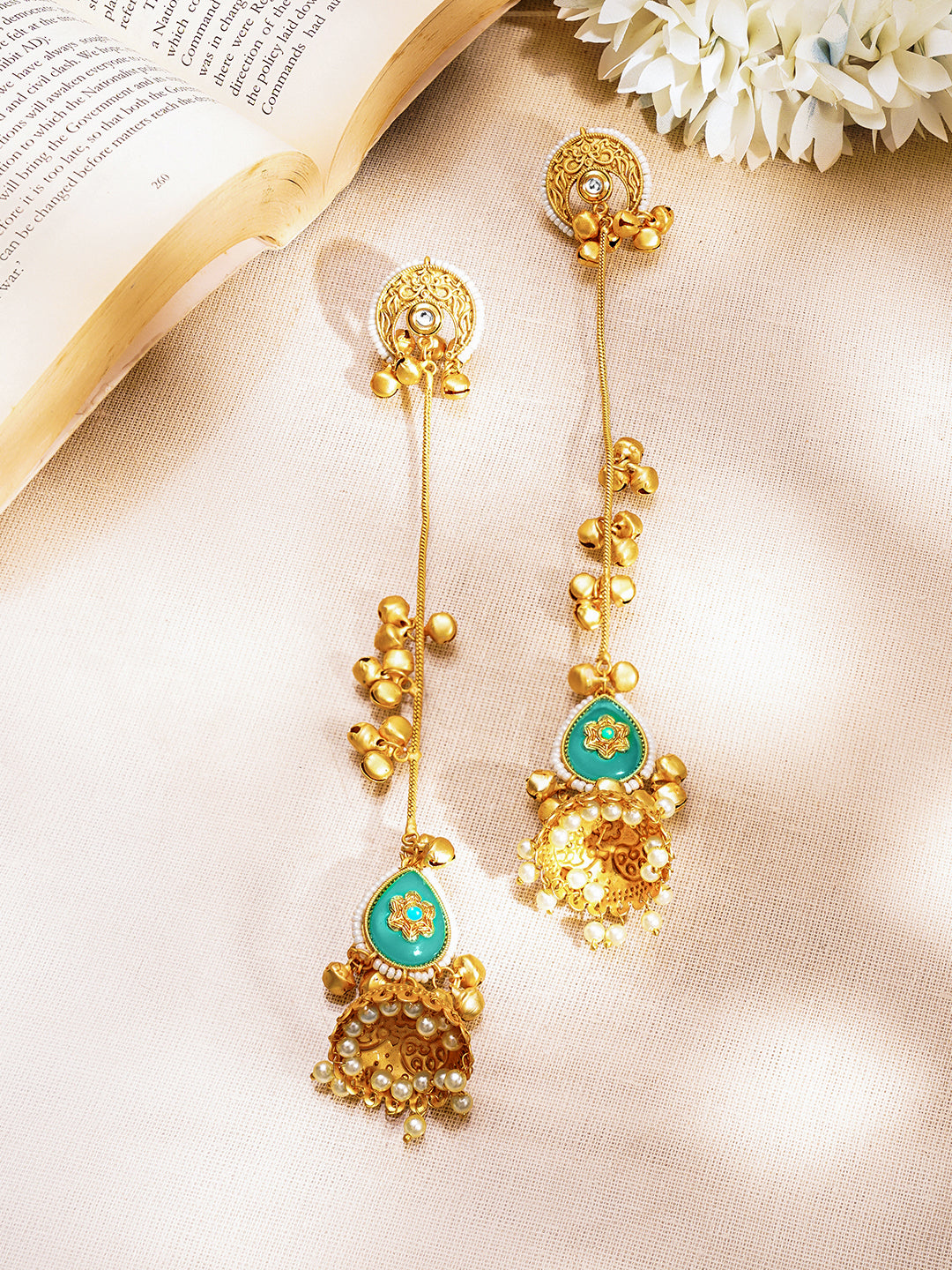Regal Gold Chain Jhumka Dangler フリーサイズ