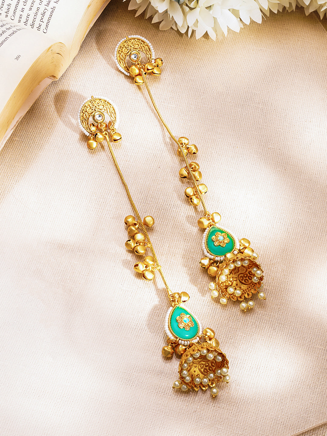 Regal Gold Chain Jhumka Dangler フリーサイズ