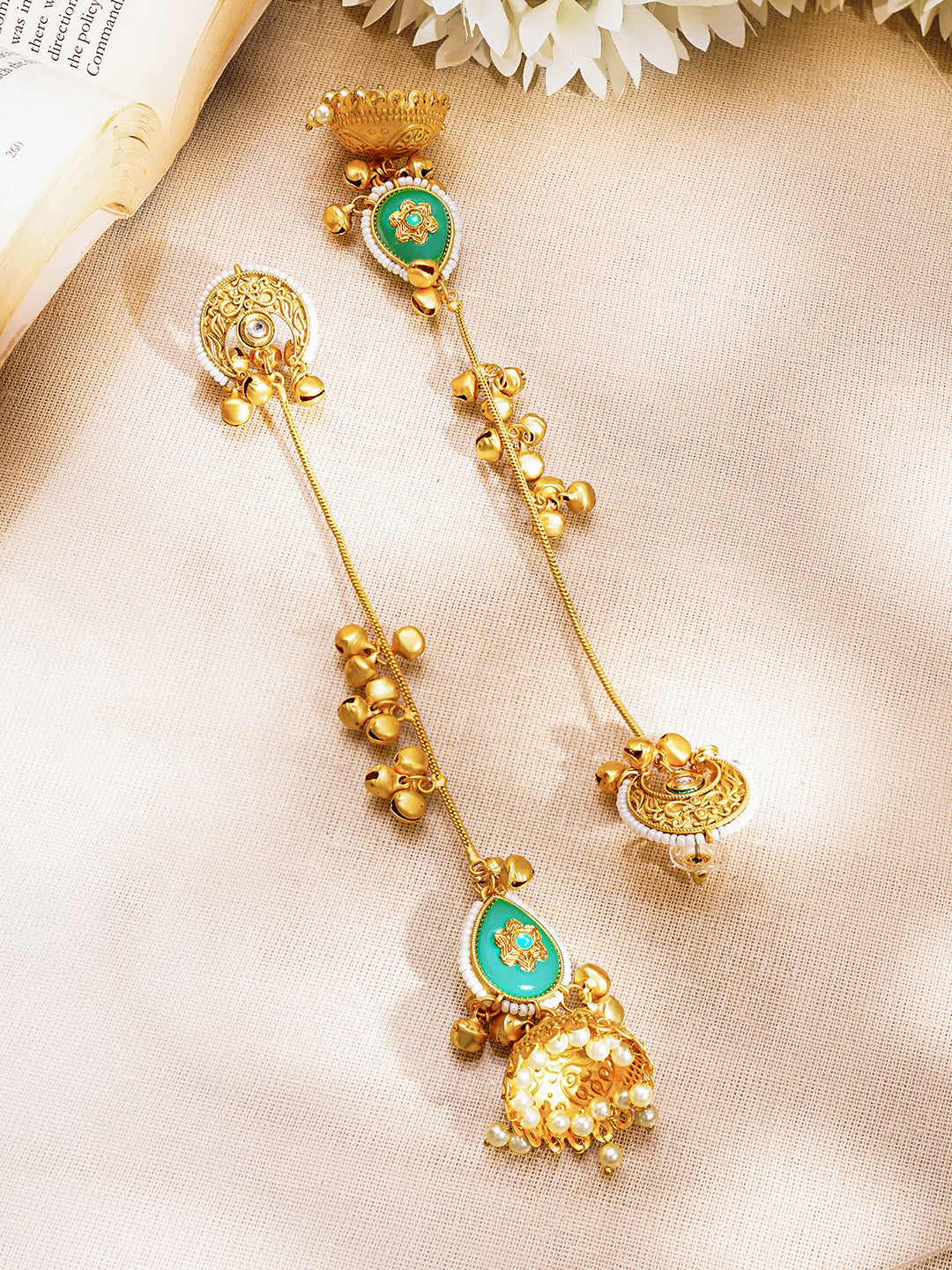 Regal Gold Chain Jhumka Dangler フリーサイズ