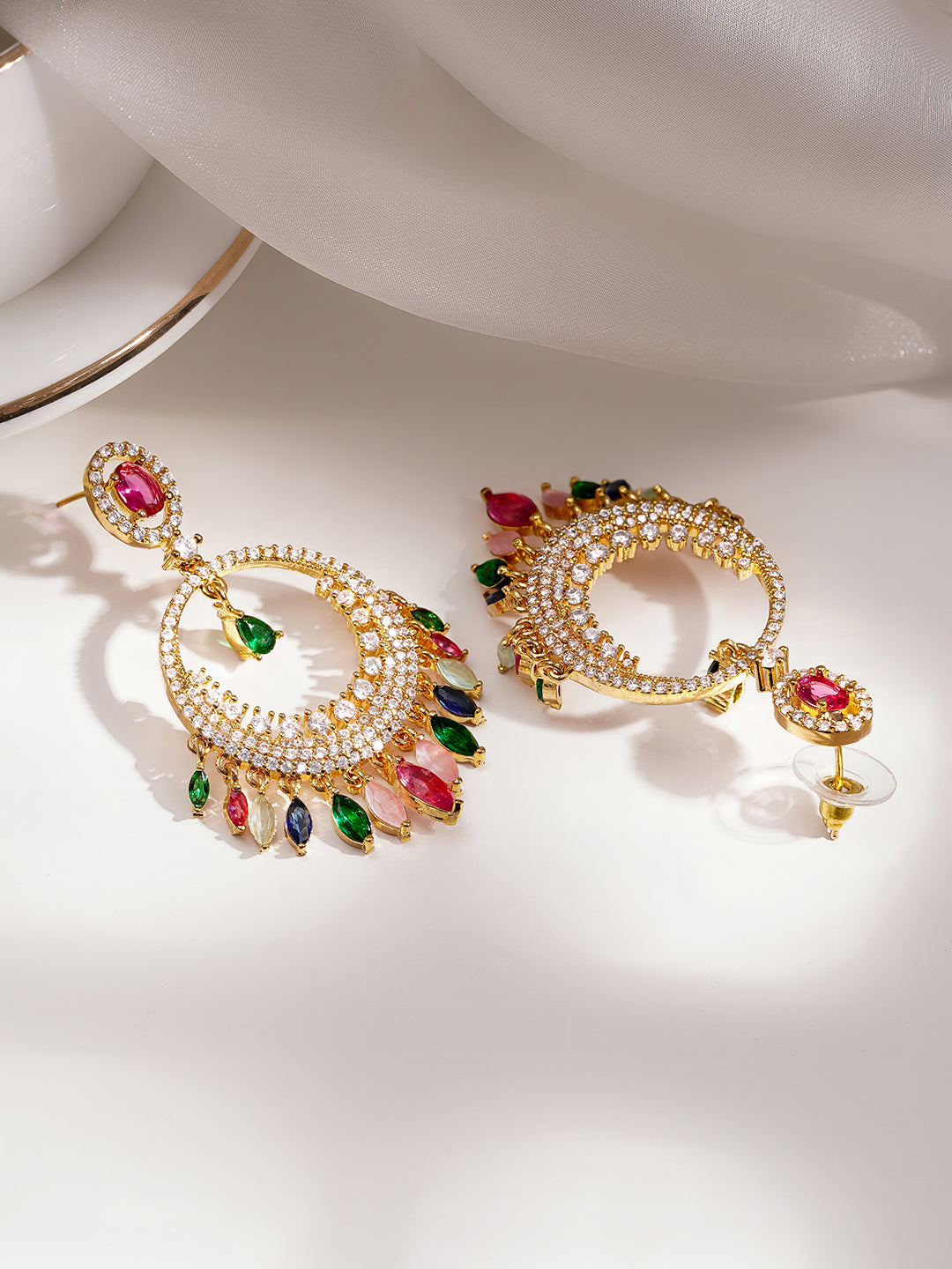 Royal Multicolour Glow Chandelier Earrings フリーサイズ