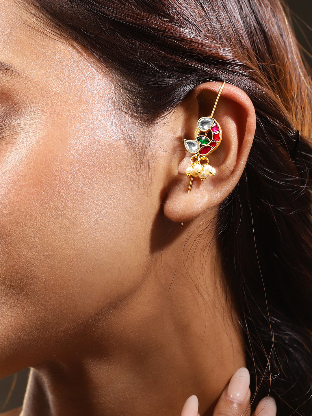 Pink & Green Modern Tradition Earrings フリーサイズ