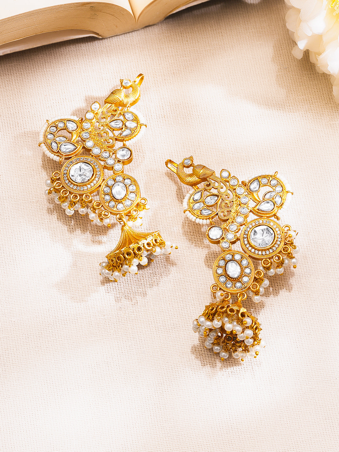 Wedding Ready Oversized Kundan Ear Cuff Jhumka フリーサイズ