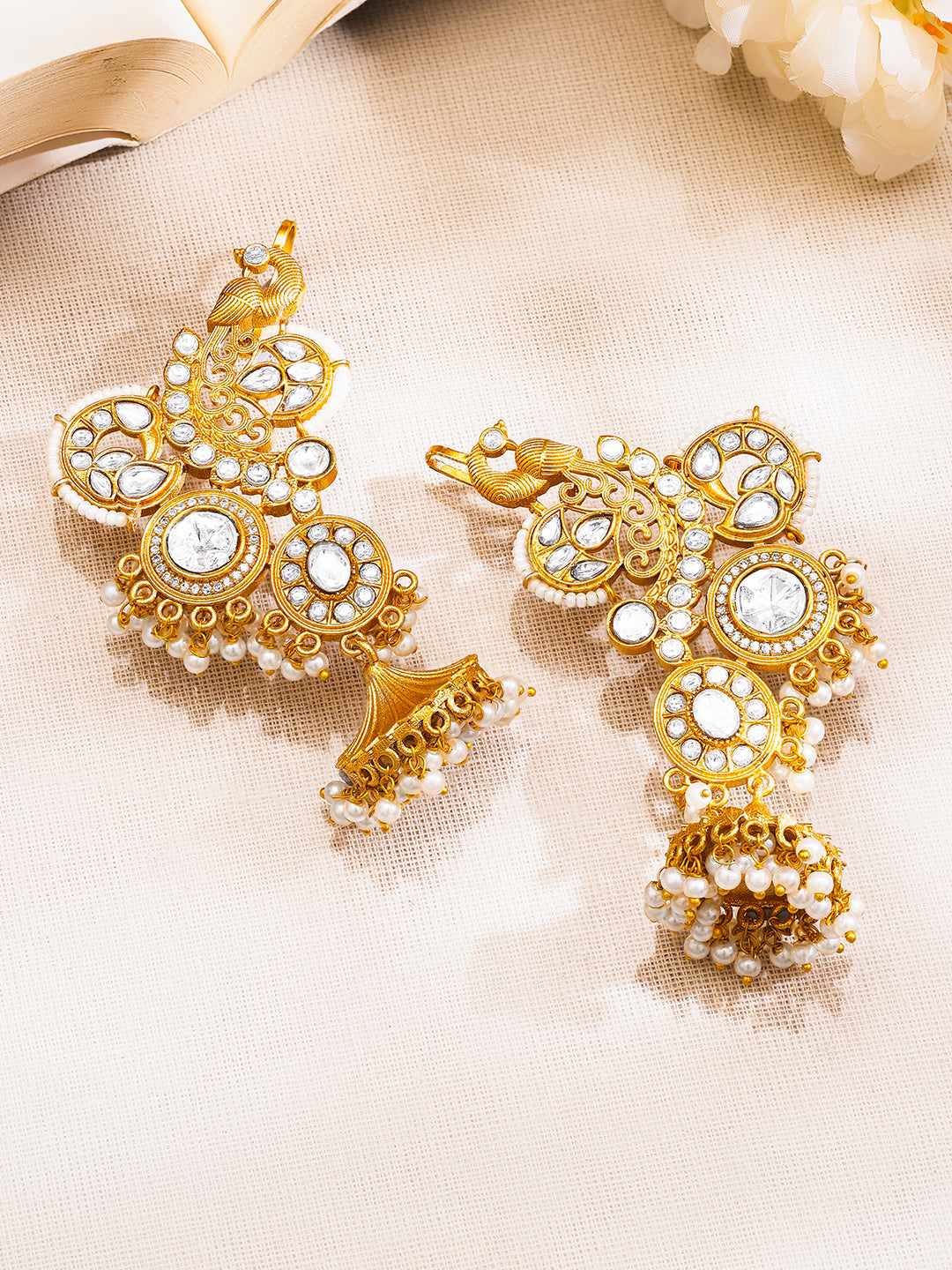Wedding Ready Oversized Kundan Ear Cuff Jhumka フリーサイズ