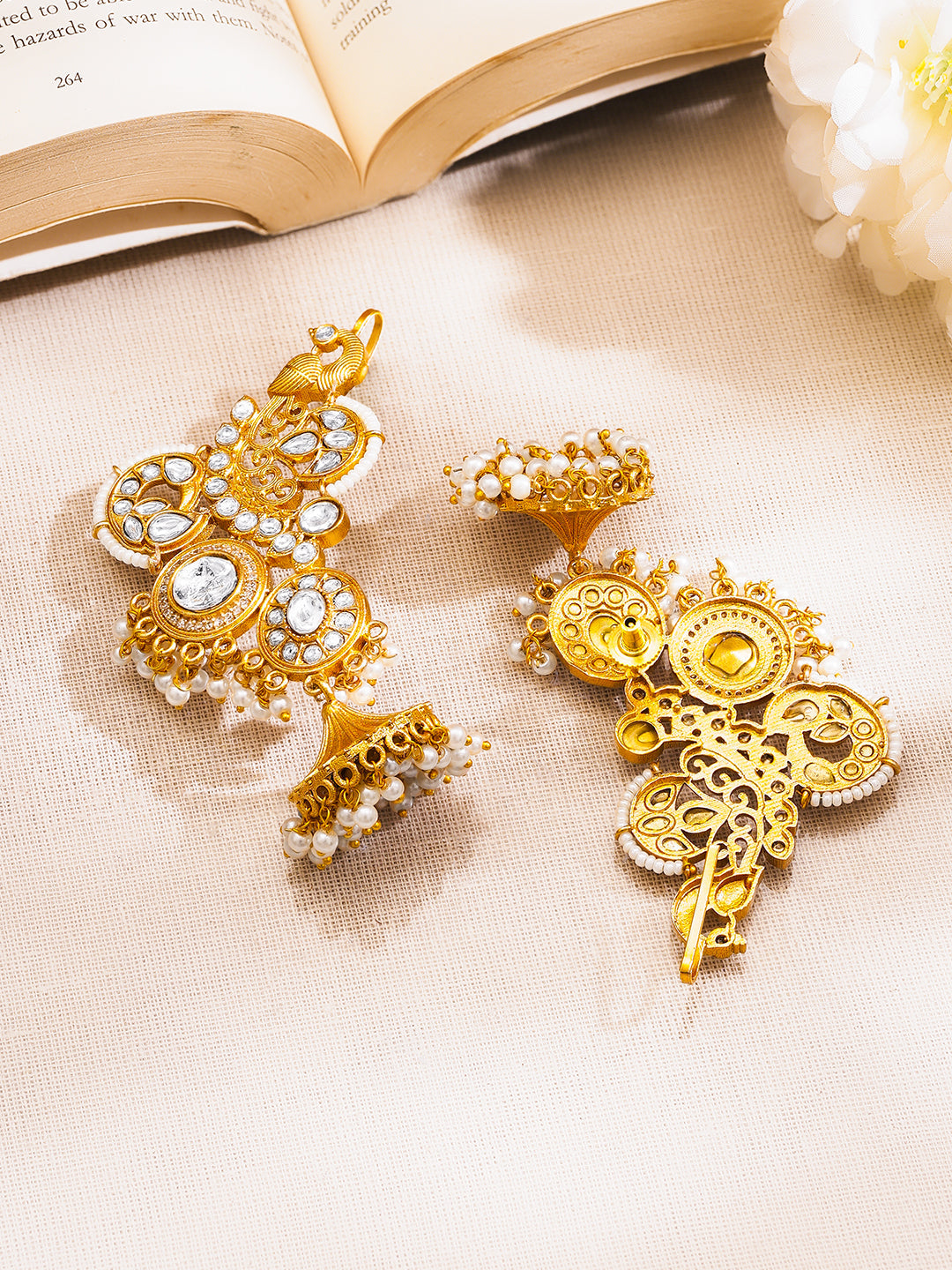 Wedding Ready Oversized Kundan Ear Cuff Jhumka フリーサイズ