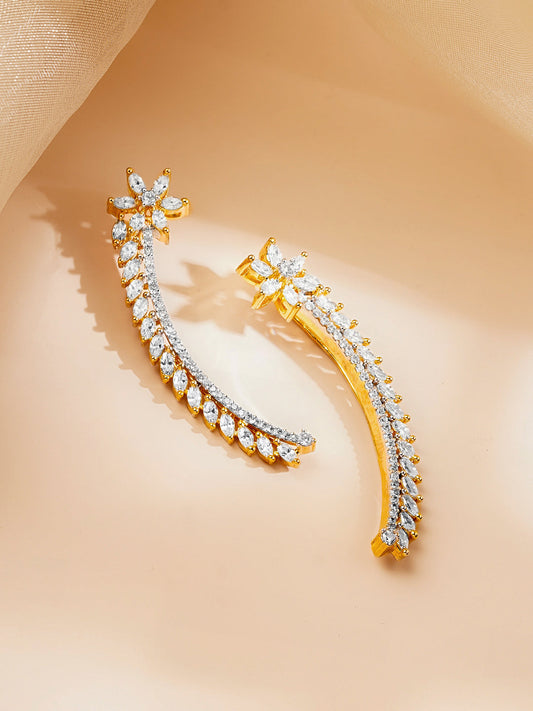 Indo Western Cubic Zirconia Ear Cuff フリーサイズ