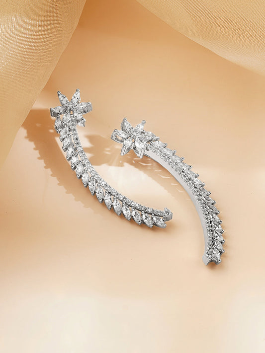 Contemporary Silver Statement Ear Cuff フリーサイズ