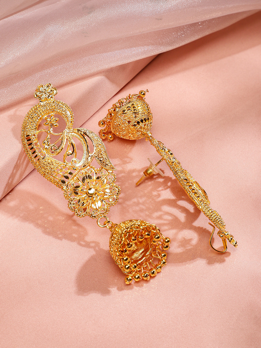 Heritage Peacock Jhumka Earrings フリーサイズ