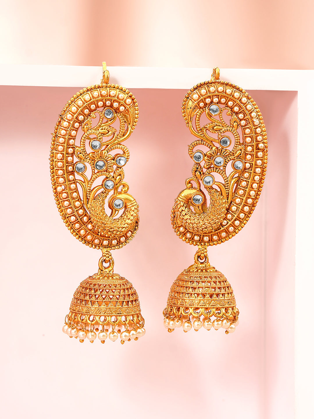 Peacock Whisper Ear Cuff Jhumka フリーサイズ