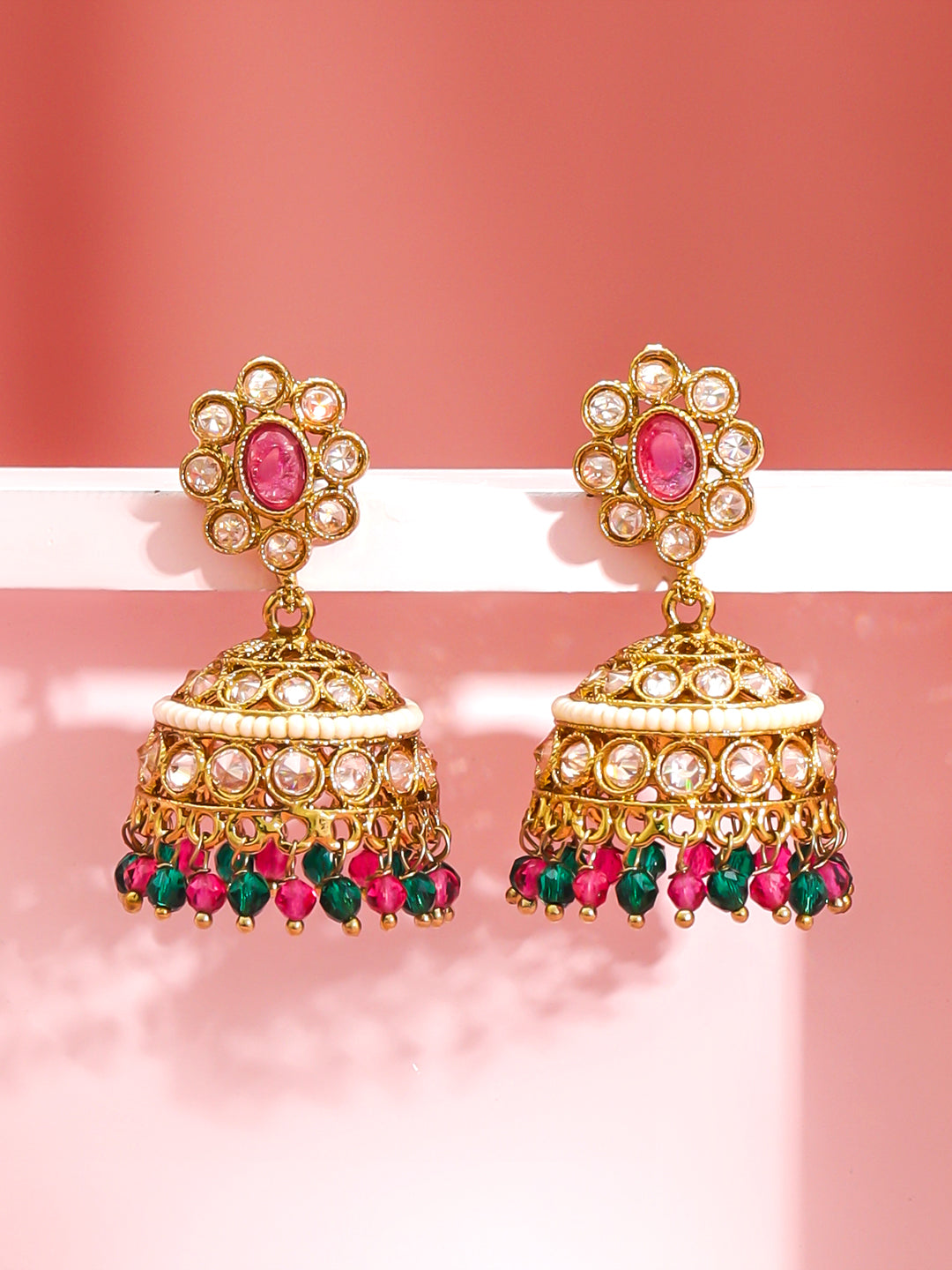 Handcrafted Multicolor Jhumka フリーサイズ