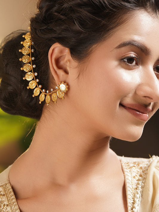 Temple Coin Charm Kaan Chains Earrings フリーサイズ