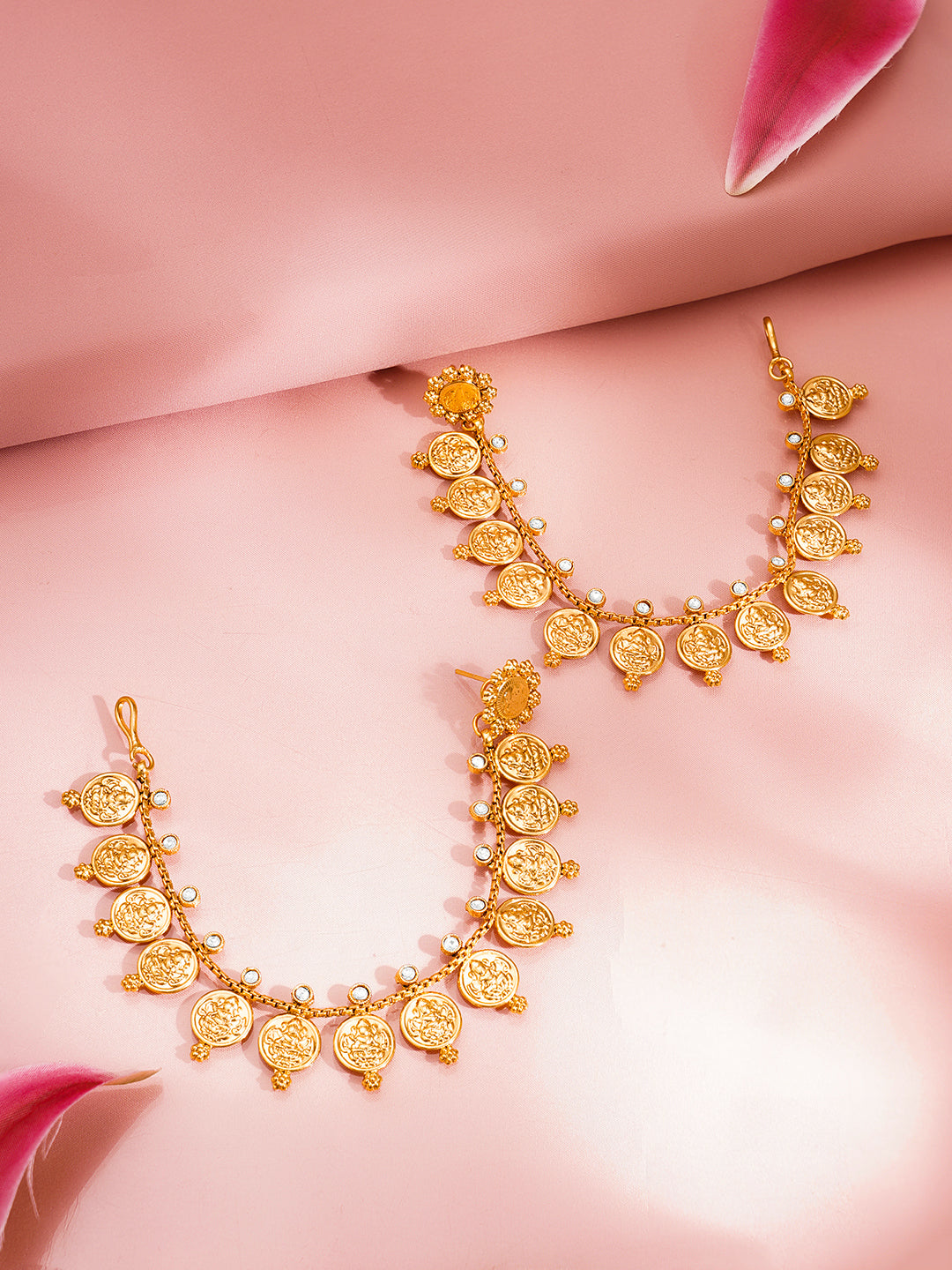 Temple Coin Charm Kaan Chains Earrings フリーサイズ