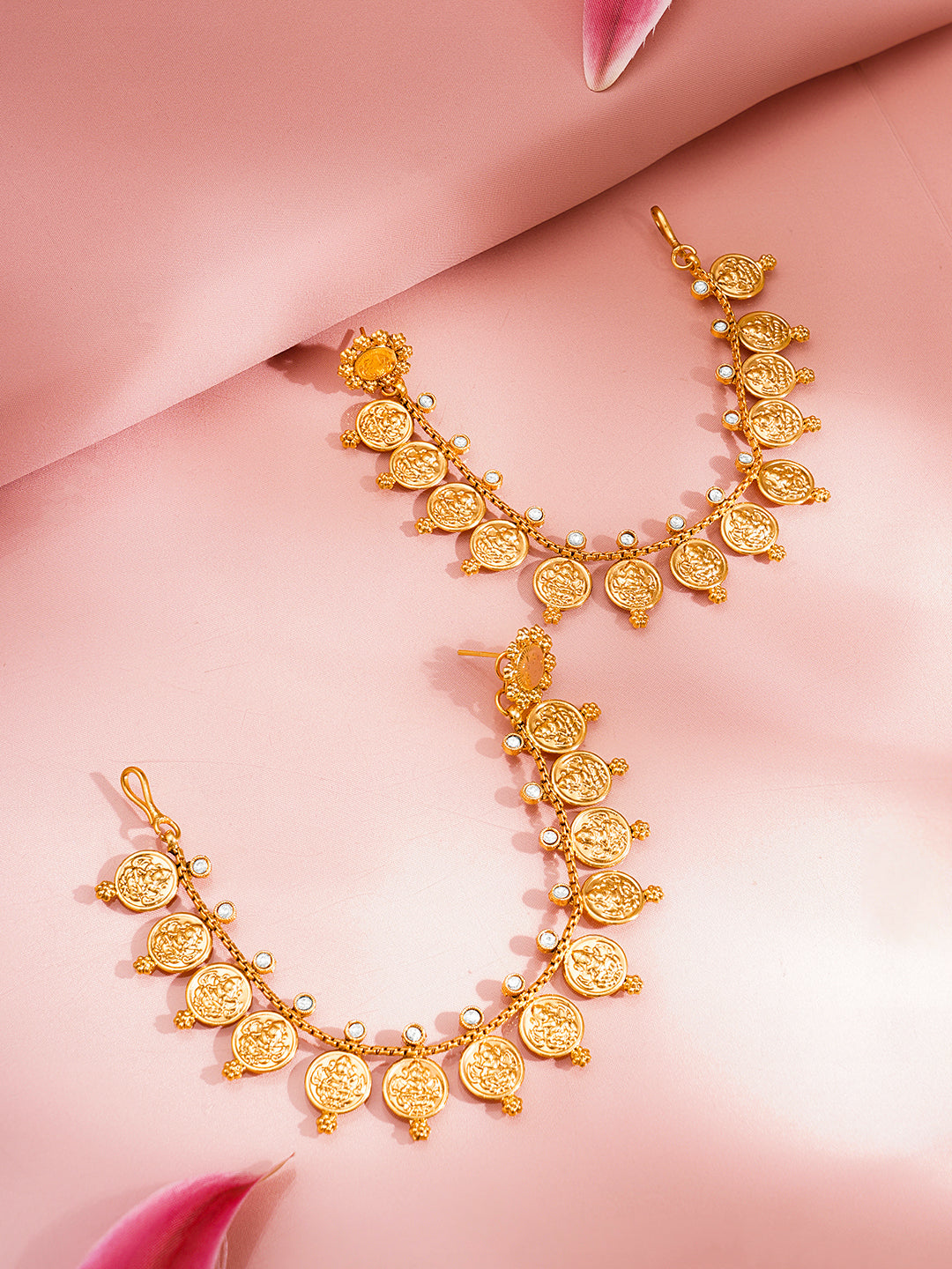 Temple Coin Charm Kaan Chains Earrings フリーサイズ
