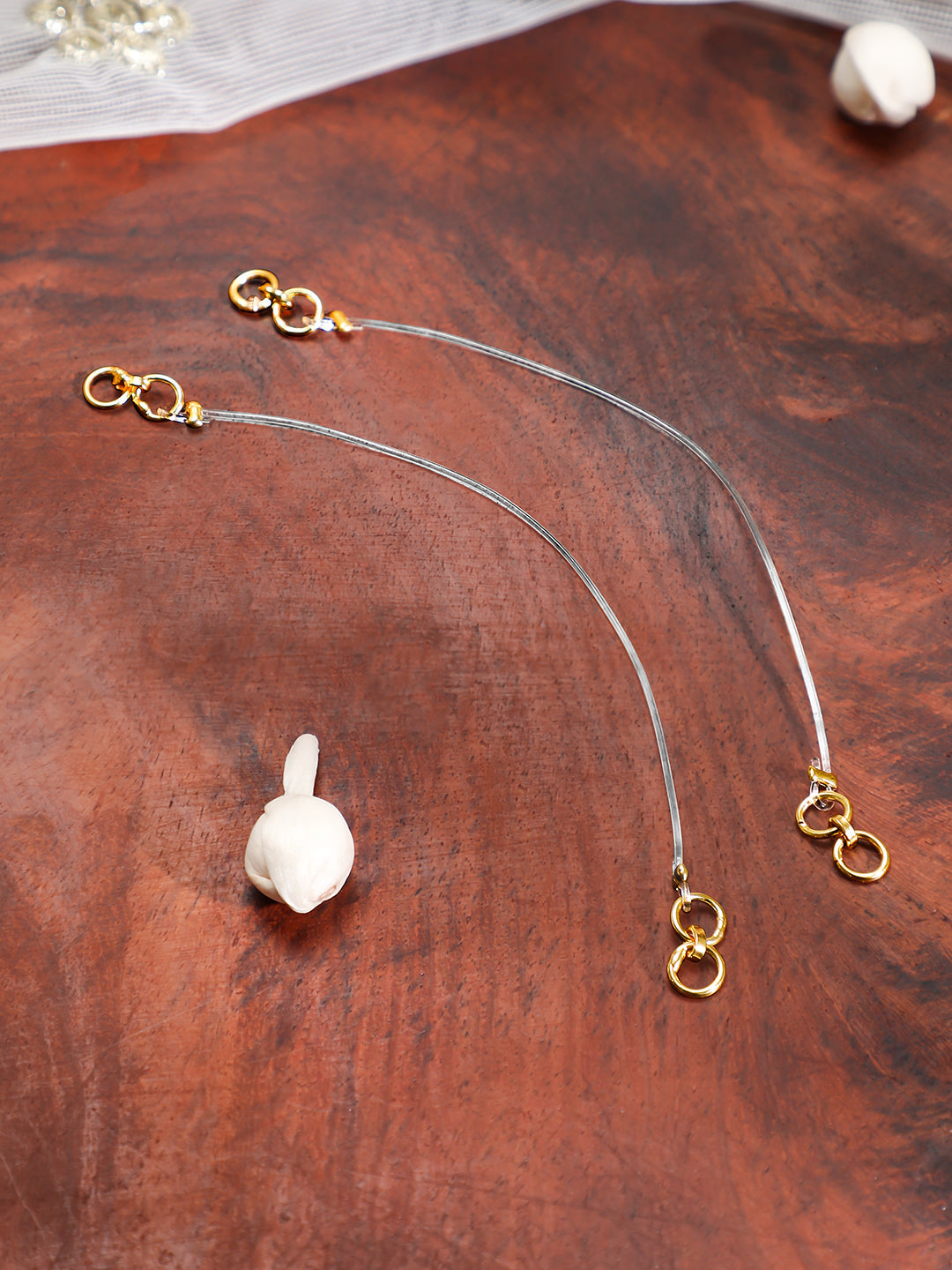 【Rubans】 Dual Gold & Silver-Plated Invisible Ear Kan Chain for Earring Support｜ゴールド＆シルバーメッキ インビジブル イヤーチェーン（重いイヤリングのサポート用）