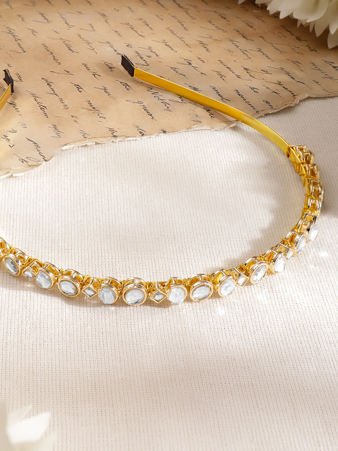 Moonlit Heirloom Kundan Hair Band フリーサイズ
