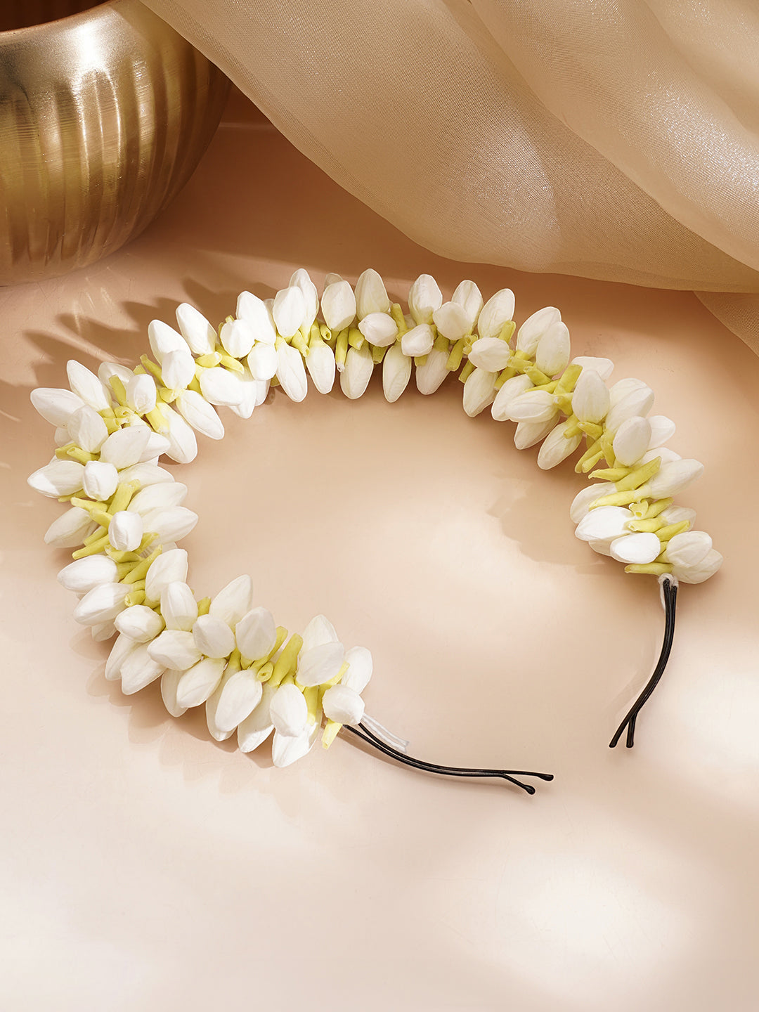 Floral Half Bun Hair Accessory フリーサイズ