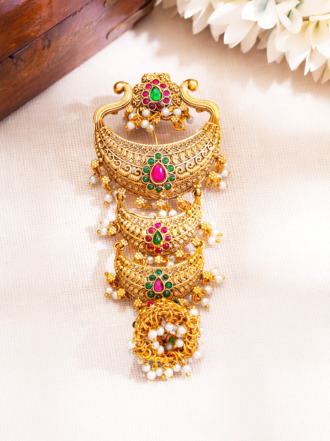 Traditional Gold Layered Braid Hair Accessory フリーサイズ