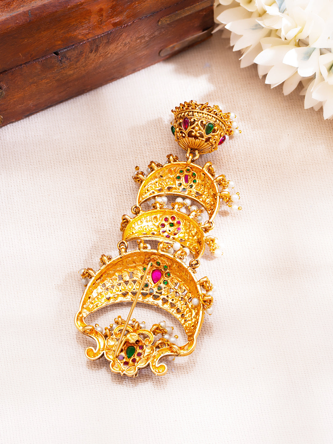 Traditional Gold Layered Braid Hair Accessory フリーサイズ