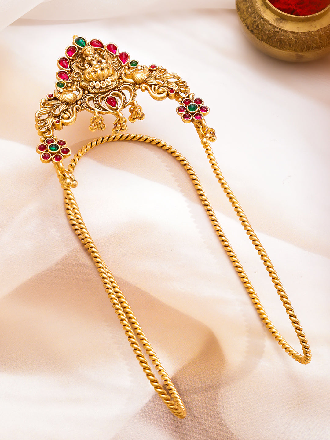 Pink & Green Golden Armlet フリーサイズ